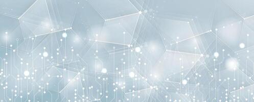 abstract background with white lines and dots on grey vector