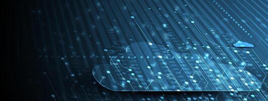 Modern cloud technology digital web concept background vector