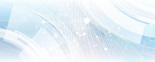 abstract blue background with white lines and circles vector
