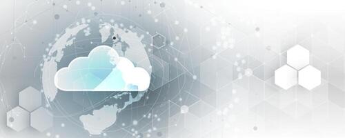 a cloud is shown in the middle of a network vector