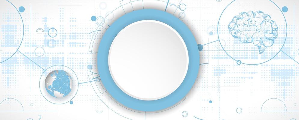 a blue oval with a circle in the middle