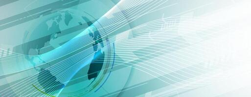abstract background with a globe and lines vector