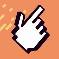 Hand Cursor Clicking, Digital Interaction Graphic vector