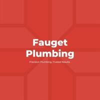 red geometric plumber business card square template