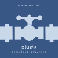 Plumbing Business Cards Template Square Version