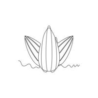one line art Sunflower Seeds illustration. line art, one continuous line, simple, hand drawn and sketch style. for icons, symbols, signs or logos vector