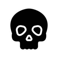 A simple black and white skull icon. Perfect for designs related to death, danger, or Halloween. vector