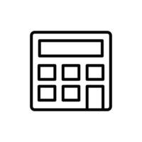 Simple black and white calculator icon. Perfect for apps and websites. vector