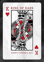 King Of Dads for Father's Day Greeting Card with Playing Card Theme template