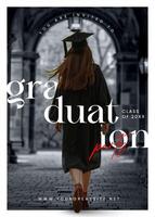 Minimalist Graduation Party Invitation Card template
