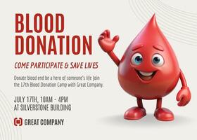 Blood Donor Event invitation template