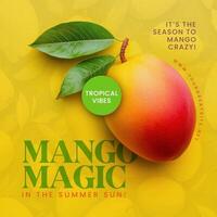 Yellow Mango Magic Summer Instagram Post template