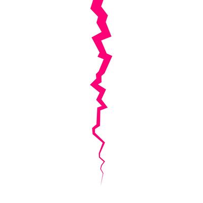 Abstract Pink Lightning Bolt Crack Energy Line Design Graphic