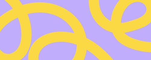 Hello Summer Abstract Yellow Curves on Lavender Background vector