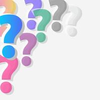 Colorful Question Marks Background Design, Abstract, Query, Inquiry, Pastel vector