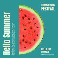 summer event instagram post for social media template
