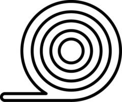 A black and white illustration of a roll of tape vector
