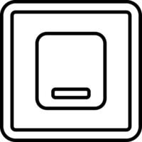 A black and white square button with a square in the middle vector