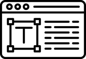 A black and white icon of a computer screen vector