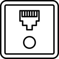 An icon of a plug on a white background vector