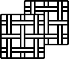 Two black and white squares with a pattern vector