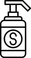 A soap dispenser with the letter s on it vector