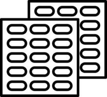 Two black and white squares with circles on them vector