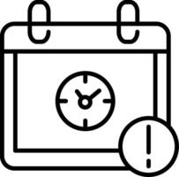 Calendar icon with clock and calendar vector