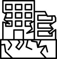 A building with a broken window and a broken window vector