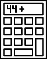 A calculator icon with the number 44 vector
