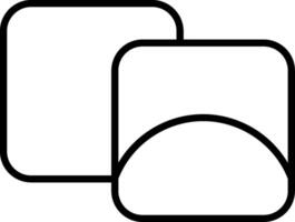 Two square cards with a curved edge vector