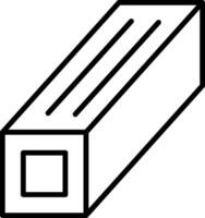 A black and white drawing of a square vector