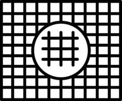 A black and white square grid with a circle in the middle vector