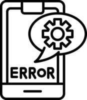 Error message on smartphone vector