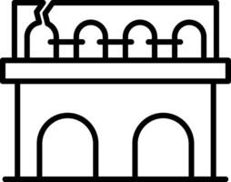 A black and white illustration of a building with a clock vector