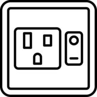 A black and white image of a switch vector