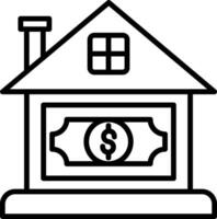 A house with a dollar sign on it vector