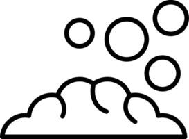 A cloud with bubbles coming out of it vector
