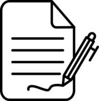 A pen and paper icon on a white background vector