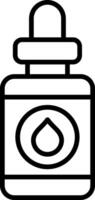 A bottle of ink with a cap on it vector