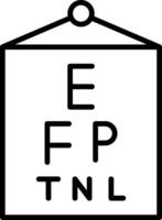 An eye chart with the word efptl on it vector