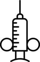An injection syringe icon on a white background vector