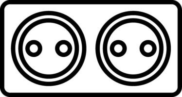 Two black and white faces with two eyes vector