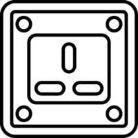 A black and white icon of a switch vector