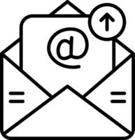 Email envelope icon with an arrow pointing up vector