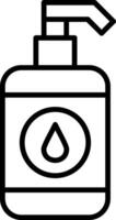 A soap dispenser with a drop of liquid in it vector