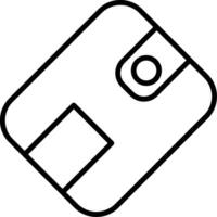 A black and white image of a floppy disk vector