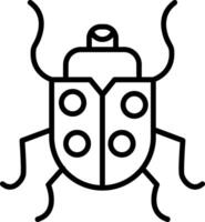 A ladybug icon on a white background vector