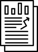 A black and white icon of a document vector