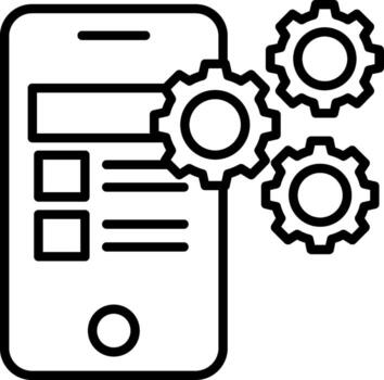 Mobile app development vector